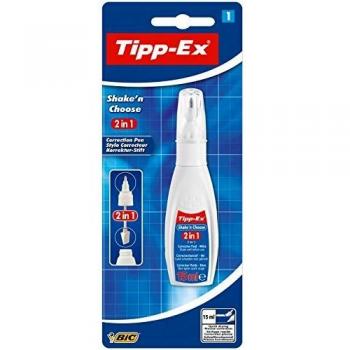 Tipp-Ex Korrekturstift Shake'n Choose 2-in-1, 15 ml, Blister 1 Stück, weiß