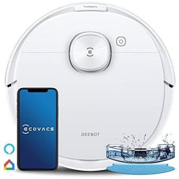 ECOVACS DEEBOT N8 Aspirateur Robot Laveur 2-en-1, Aspiration Puissante, Navigation Intelligente dToF, Nettoyage Personnalisé, Idéal pour Poils d'animaux, Contôle APP/Alexa, Connecté par WiFi