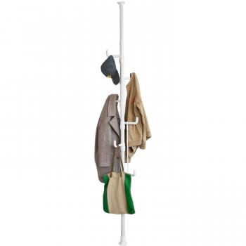 SoBuy® FRG159-W, Coat Stand Rack, Hat Coat Clothes Organiser Telescopic Stand Rack, Height Adjustable