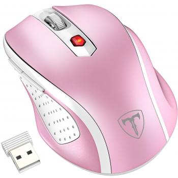 VicTsing Mini Schnurlos Maus Wireless Mouse 2.4G 2400 DPI 6 Tasten Optische Mäuse mit USB Nano Empfänger Für PC Laptop, Microsoft Pro, Office Home
