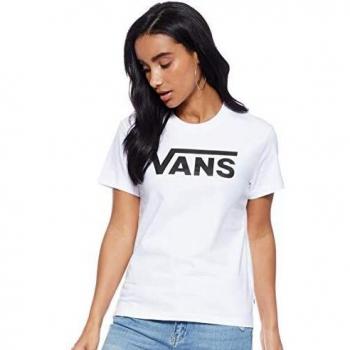 Vans Women's Flying V Crew Short Sleeve T-Shirt - White XS