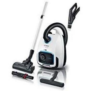 Bosch Serie 6 ProSilence BGB6SIL1 Aspirador con Bolsa, 700W, Capacidad de 4L, Tecnología de Filtración HEPA, Sistema QuattroPower, Blanco