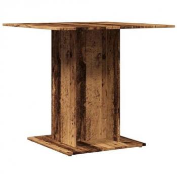 Table à manger en bois vieilli 80 x 80 x 75 cm en bois d'ingénierie