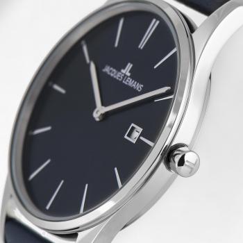 Montre Jacques Lemans London 1-2122C, Quarzuhr Mixte avec Date et Bracelet en Cuir