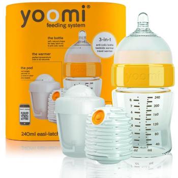 Yoomi 240ml Beslenme Sistemi (Biberon, Isıtıcı, Yavaş Akışkan Emzik ve Mikrodalga Isıtma Haznesi)