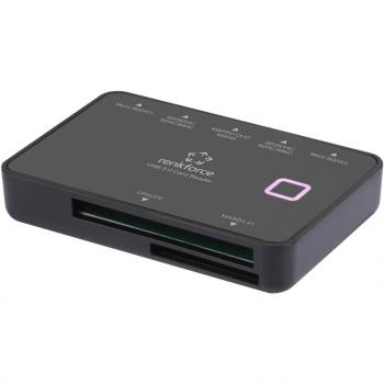 Renkforce External Memory Card Reader Micro USB 3.2 Gen 1 (USB 3.0) Black