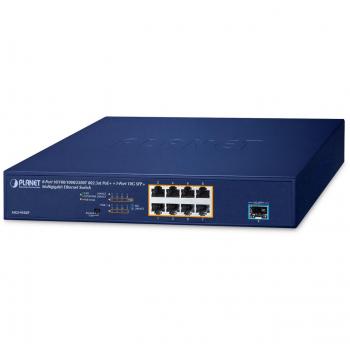 Planet MGS-910XP 8-Port 10/100/1000/2500T 802.3at PoE + 1-Port 10G SFP+ Multigigabit Ethernet Switch (120 Watts PoE Budget,