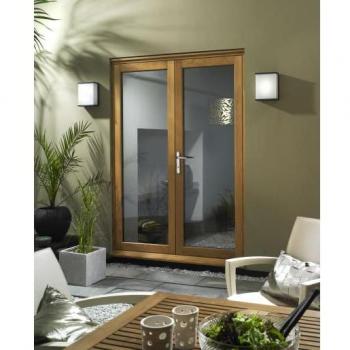 Fully Finished JCI FSC Slimline External Oak French Door Set with Pattern 10 Design