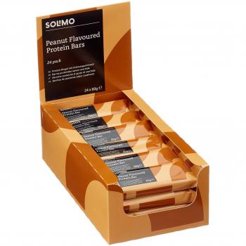 Amazon Brand - Solimo Peanut Flavoured Protein Bars -24 pack