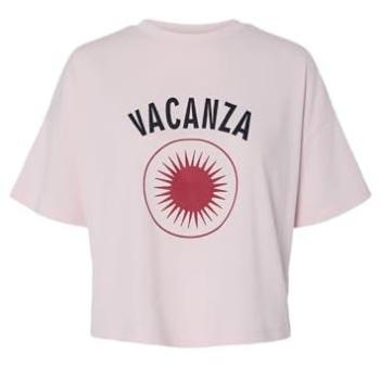 Sudadera Oversize de Manga Corta para Mujer con Estampado - Color Rosa