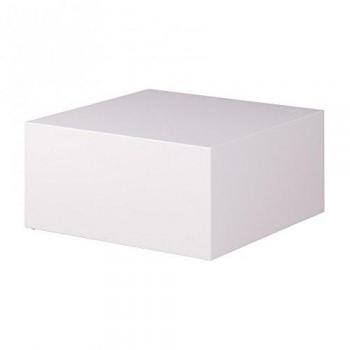 FineBuy MONOBLOC Hochglanz Couchtisch 60x60 cm Weiß Quadrat