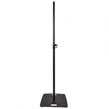 Heavy Duty Adjustable Height Speaker Stand 35mm with Square Base, Black (104-182cm)