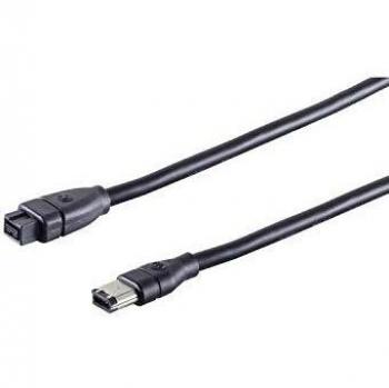 Shiverpeaks S-CONN FireWire Cable 9-Pin to 6-Pin, IEEE 1394B/1394A, Maximum Connectivity, 5m