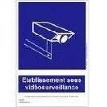 Panneau mural en PVC 15x21 de signalisation vidéosurveillance
