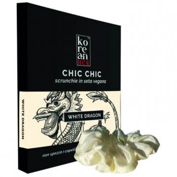 Scrunchie in Seta Vegana - Drago Bianco