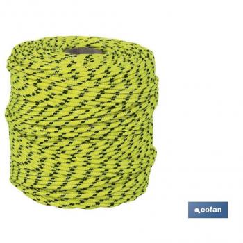 Cordón Trenzado Hippie Amarillo/Negro 3 mm x 100 m