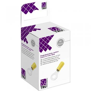 Tru Components Ringkabelschuh 6.0 mm² gelb, teilisoliert
