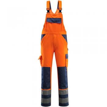 Mono de Trabajo Mascot® Barras con Rodilleras y Pockets, Alta Visibilidad Naranja/Marine, Talla C60 (L32W44.5)
