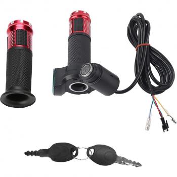 E-bike Twist Throttle with LED Display and Lock Key - Electric Bicycle and Scooter Accessory