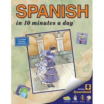 Spanish in 10 Minutes a Day: Comprehensive Digital Language Course with Workbook, Flash Cards, and Software