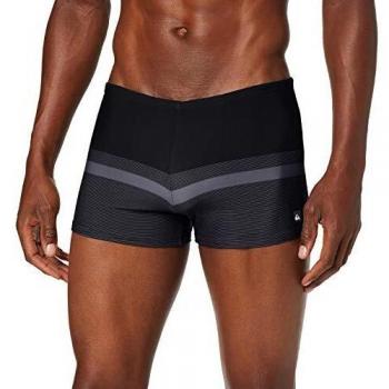 Quiksilver Mapool Stripes Bañador, Hombre, Negro