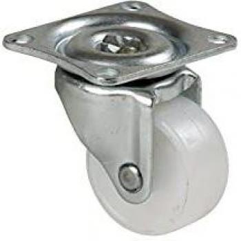 Roulette serie unic a oeil plastique blanc diam 40 h 58