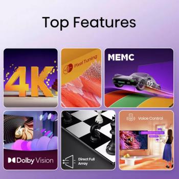 Hisense 50A6KTUK 50 4K Ultra HD Smart DLED TV with Wi-Fi and Dolby Vision - Black