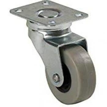 Roulette serie unic a oeil caoutchouc gris diam 40 h 62