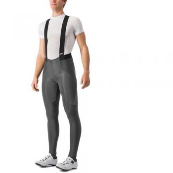 Culote largo Castelli Sorpasso RoS gris oscuro para ciclismo de carretera y grava, tamaño M