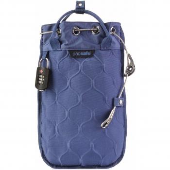 Pacsafe Travelsafe 3L GII - Mobiler Safe mit TSA-Zahlen Schloß, Trage-Tasche mit Anti-Diebstahl Technologie, 3 Liter Volumen, Blau/Storm …