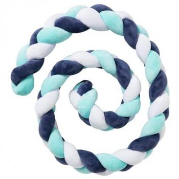 Coussin Tressé en Velours Bleu 200 cm - BABYCALIN