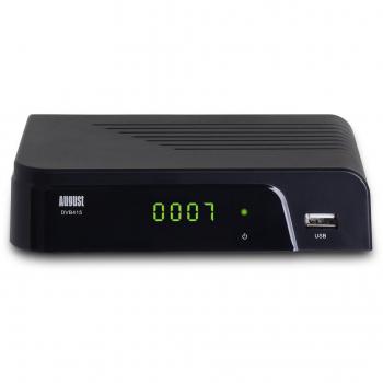 Freeview Set Top Box Recorder - August DVB415 - 1080P Freeview HD Recorder HDMI and Scart Set-Top Box Receiver Digital TV Receiver with Multimedia Player PVR for Recording