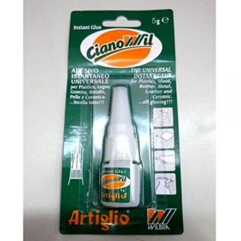 Adesivo Cianocrilato 'Artiglio Cianowil' Incollaggio Immediato Ad Azione Istantanea. Indicato Per Pelli, Metallo, Legno, Plastica E Ceramica. Non Indicato Per Polietilene, Ptfe, Teflon. Tubetto Con Cappuccio Anti Otturazione.