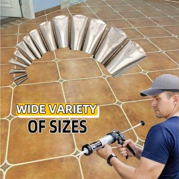 14 PCS Waterproof Silicone Caulking Finisher Set with Nozzles, Glue Remover, and Scraper for Bathroom Window Sink Joints