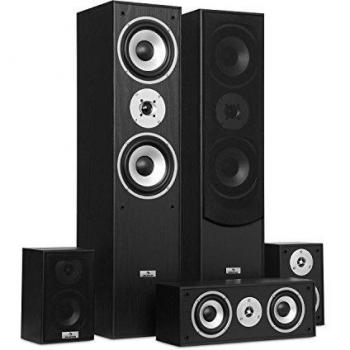 Auna 335W RMS Black Home Theater Surround Speaker Set