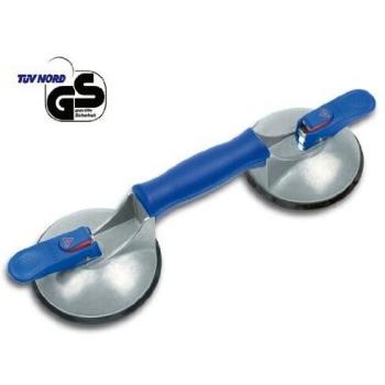 VERIBOR BO 602.44BL Ventouse à double tête en aluminium avec indicateur de vide pour surfaces structurées