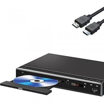 MEGATEK DVD Player for TV with HDMI 1080p Upscaling, Supports Multi-Region DVDs & USB Playback, Compact Midsize Design