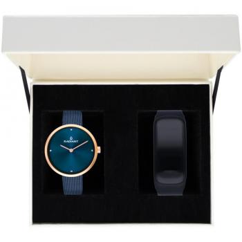Zegarek damski Radiant RA463205T (Ø 30 mm) z kwarcowym mechanizmem i stalową bransoletą, niebieski