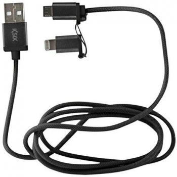 KSIX 2-in-1 USB to Micro-USB & Lightning Charging Cable