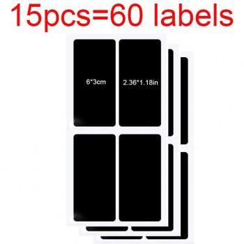 Removable Waterproof Spice Jar Labels - Writable Blackboard Stickers for Storage Organization