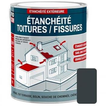 Peinture Résine d'Étanchéité Toiture PROCOM 2.5L - Gris Ardoise, Anti-Fuites et Décorative