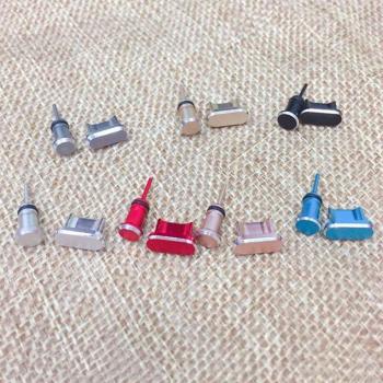 Metal Micro USB & 3.5mm Earphone Dust Plug for Android Mobile Phones with SIM Card Ejector Pin