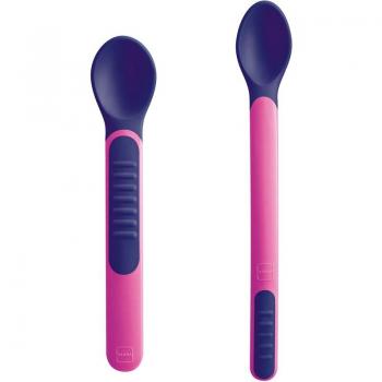 MAM Violet Feeding Spoons & Cover Set (6m+, 2 pcs)