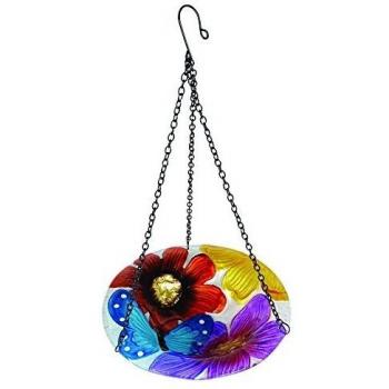 Gardman Bird Bath, Glass Multi-Colour, 20 x 20 x 4 cm