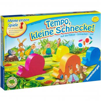 Ravensburger Kinderspiel 21420 - Tempo kleine Schnecke - Das spannende Schneckenrennen, Brettspiel und Gesellschaftsspiel für Mädchen und Jungen , 2-6 Spieler, ab 3 Jahren