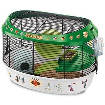 Jaula para Hamsters Ferplast Stadium 49,5x34x33 cm - Metal e Plástico com Acessórios Inclusos