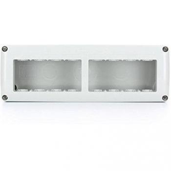 Gewiss Contenitore per Apparecchi System, Orizzontale Protetto, 8 Posti, Modulo 4X2, Grigio Ral 7035, IP40