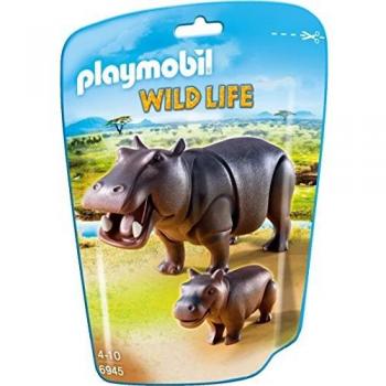 Playmobil- Hippopotame et Son Petit