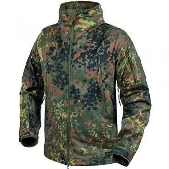 Veste Helikon-Tex Gunfighter en Shark Skin Windblocker - Camouflage Flecktarn