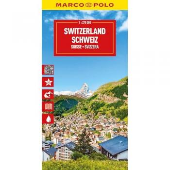 MARCO POLO Straßenkarte Schweiz 1:275.000 mit Highlights und digitaler Erweiterung